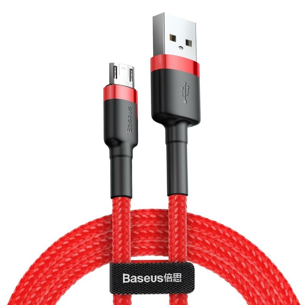 Baseus Cafule 2.4A Micro USB 1M Şarj Kablosu CAMKLF-B09 Kırmızı