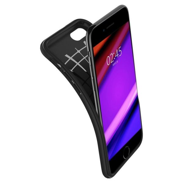Spigen iPhone SE (2020) ile Uyumlu Kılıf Rugged Armor Matte Black