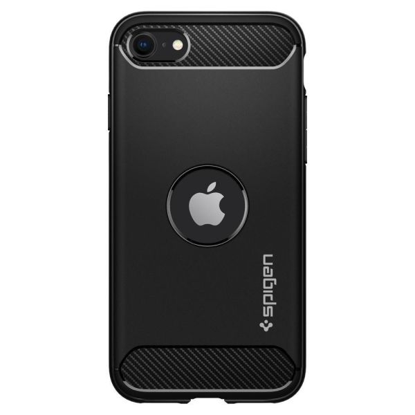 Spigen iPhone SE (2020) ile Uyumlu Kılıf Rugged Armor Matte Black