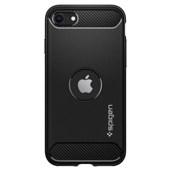 Spigen iPhone SE (2020) ile Uyumlu Kılıf Rugged Armor Matte Black