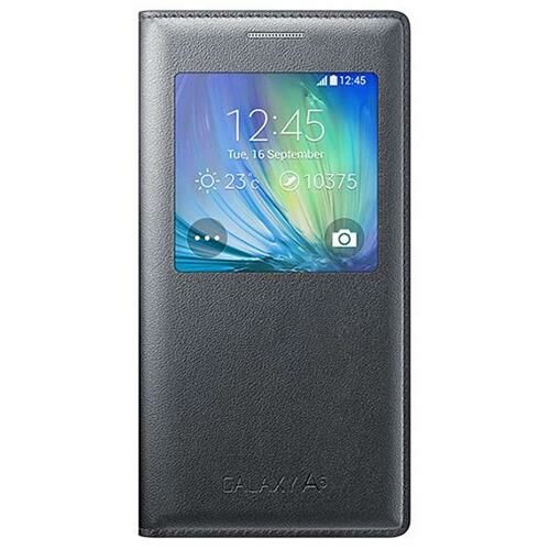 Galaxy A5 2015 ile Uyumlu Kılıf S View Cover Siyah