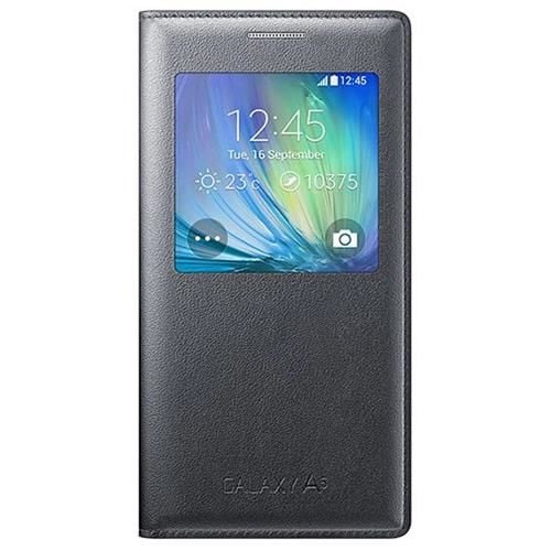 Galaxy A5 2015 ile Uyumlu Kılıf S View Cover Siyah
