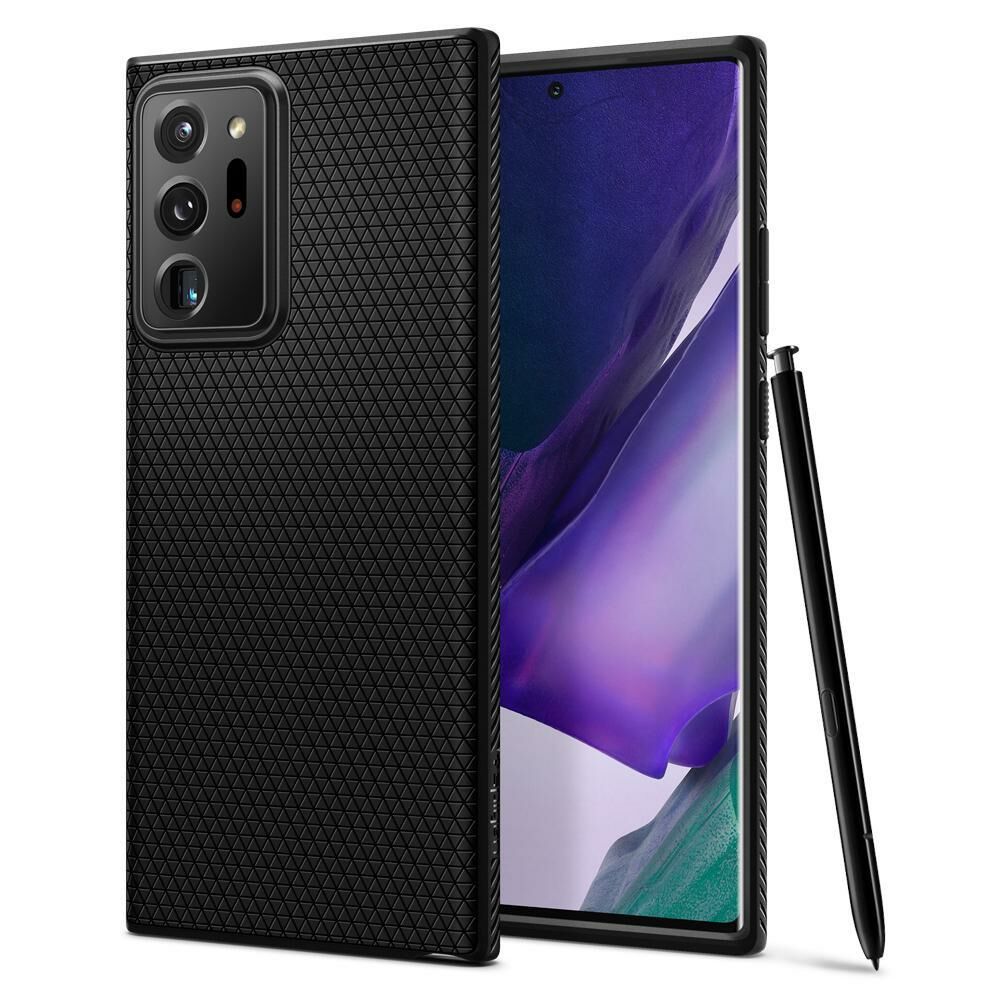 Spigen Galaxy Note 20 Ultra ile Uyumlu Kılıf Liquid Air Black