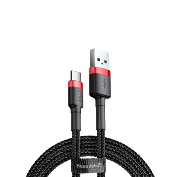 Baseus Cafule 3A Type-C 1M Şarj Kablosu CATKLF-B91 Siyah