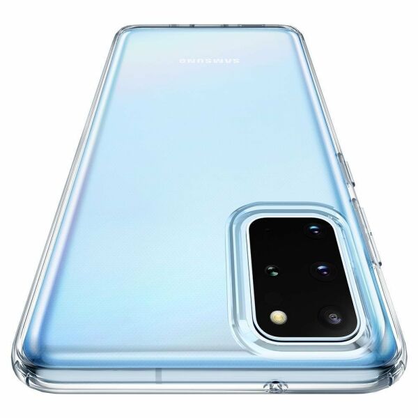Spigen Galaxy S20 Plus ile Uyumlu Kılıf Liquid Crystal 4 Tarafı Tam Koruma Crystal Clear