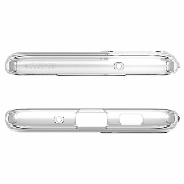 Spigen Galaxy S20 Plus ile Uyumlu Kılıf Liquid Crystal 4 Tarafı Tam Koruma Crystal Clear