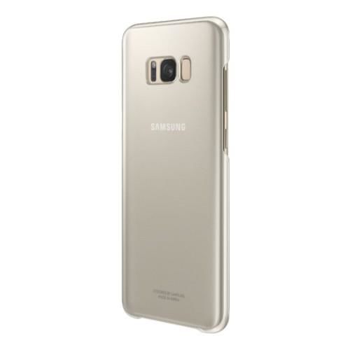 Galaxy S8+ ile Uyumlu Şeffaf Koruyucu Kılıf Altın EF-QG955CFEGWW
