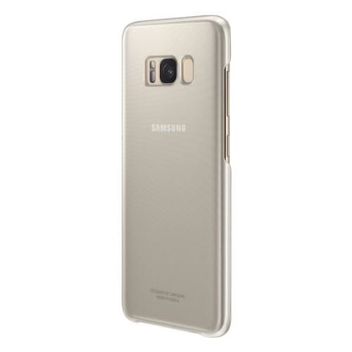 Galaxy S8 ile Uyumlu Şeffaf Kılıf Altın EF-QG950CFEGWW
