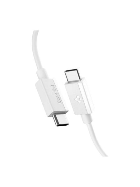 Spigen USB-C to USB-C 1 Metre Kablo 60W Güç / PPS 2.0 Super Hızlı Şarj / 480 Mbps Data Aktarım Hızı Type-C Ekstra Dayanıklı White