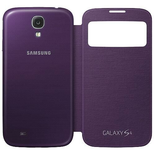 Galaxy S4 ile Uyumlu S View Cover Kılıf Mor EF-CI950BVEGWW (Out)