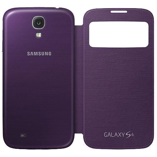 Galaxy S4 ile Uyumlu S View Cover Kılıf Mor EF-CI950BVEGWW (Out)