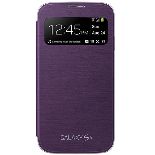 Galaxy S4 ile Uyumlu S View Cover Kılıf Mor EF-CI950BVEGWW (Out)