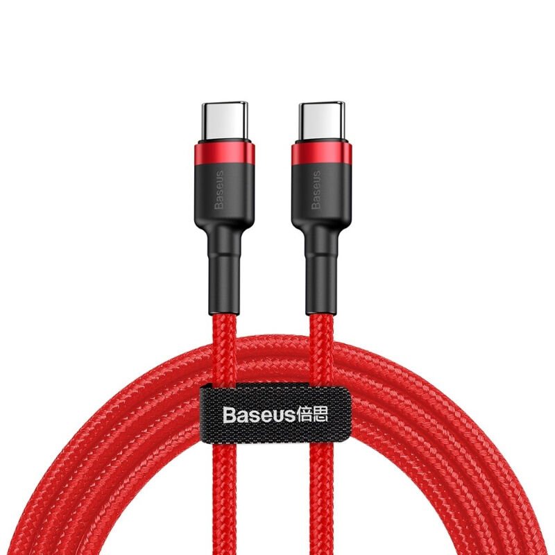Baseus Cafule Type C To Type C Hızlı Şarj Kablosu 2M Kırmızı