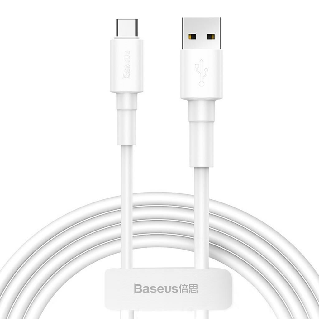 Baseus Mini Cable 3A Type-C Şarj Kablosu Beyaz 1M CATSW-02