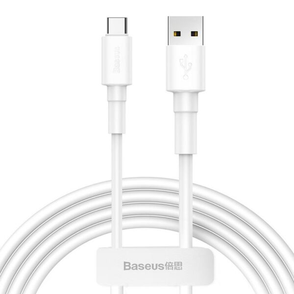 Baseus Mini Cable 3A Type-C Şarj Kablosu Beyaz 1M CATSW-02