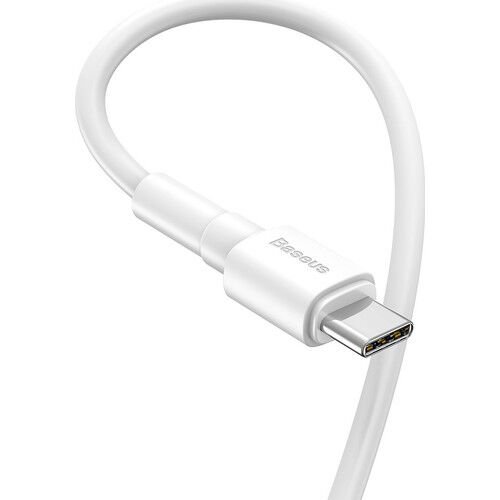 Baseus Mini Cable 3A Type-C Şarj Kablosu Beyaz 1M CATSW-02