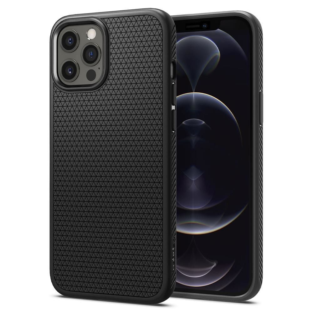 Spigen iPhone 12 Pro Max ile Uyumlu Kılıf Liquid Air Matte Black
