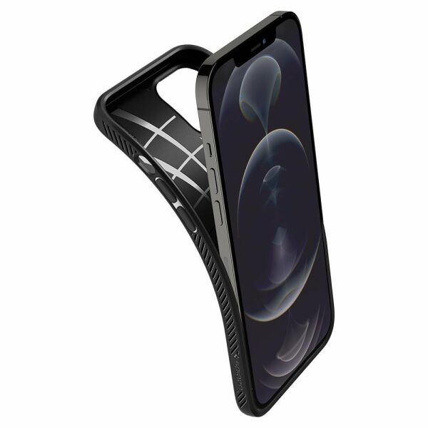 Spigen iPhone 12 Pro Max ile Uyumlu Kılıf Liquid Air Matte Black