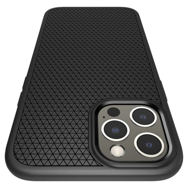 Spigen iPhone 12 Pro Max ile Uyumlu Kılıf Liquid Air Matte Black