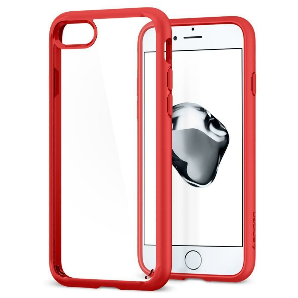 Spigen iPhone SE 2020 Uyumlu ile Uyumlu Kılıf Ultra Hybrid 2 Crimson Red