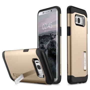 Spigen Galaxy S8 ile Uyumlu Kılıf Slim Armor Gold Maple