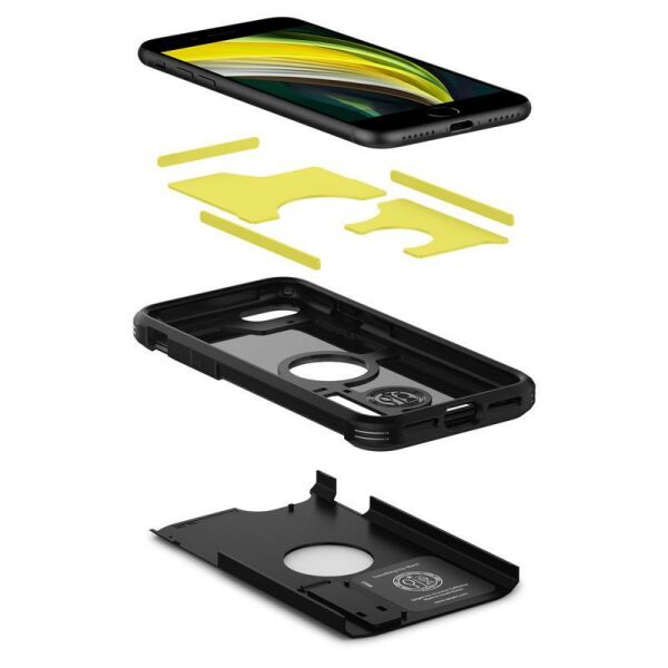 Spigen iPhone SE (2020) ile Uyumlu Kılıf Tough Armor Black