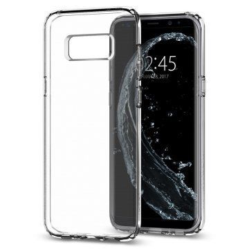 Spigen Galaxy S8 ile Uyumlu Kılıf Liquid Crystal 4 Tarafı Koruma Crystal Clear