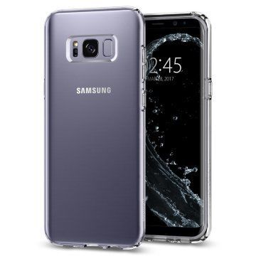 Spigen Galaxy S8 ile Uyumlu Kılıf Liquid Crystal 4 Tarafı Koruma Crystal Clear