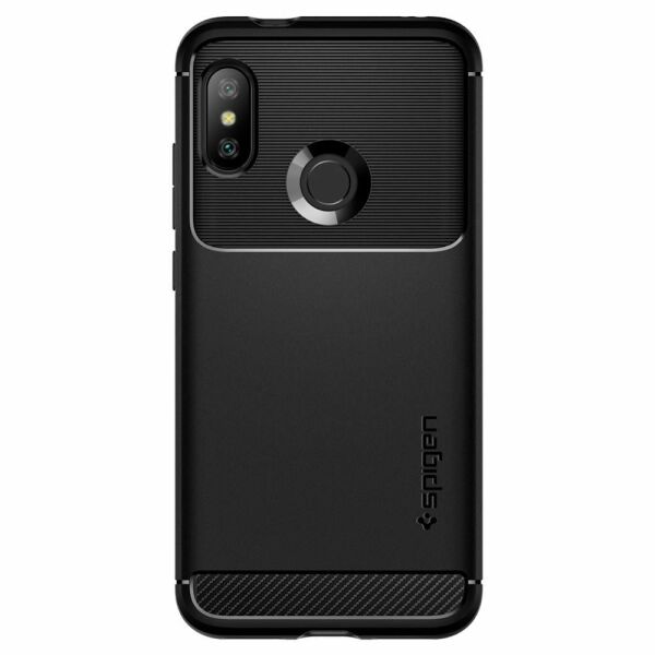 Spigen Mi A2 Lite / Redmi 6 Pro ile Uyumlu Kılıf Rugged Armor Matte Black