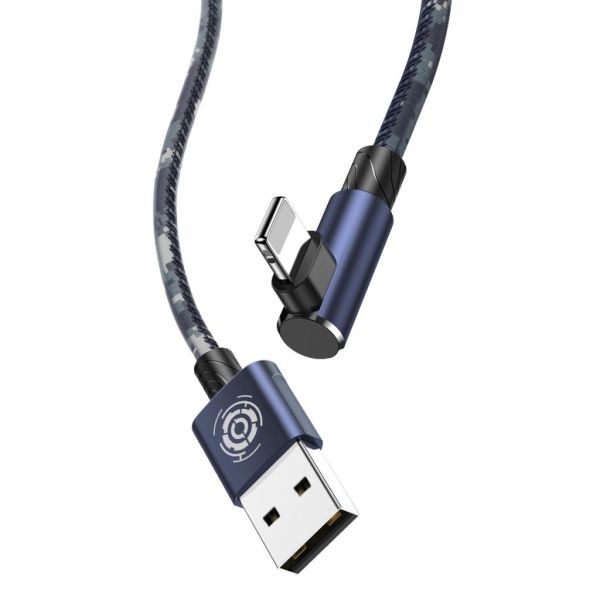 Baseus Camouflage İphone Oyun-Data ve Şarj Kablosu 1.5A 2M Mavi