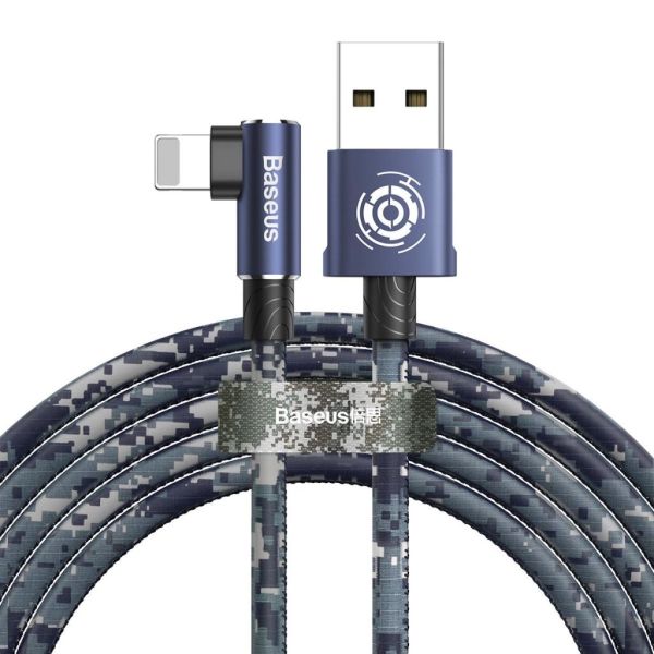 Baseus Camouflage İphone Oyun-Data ve Şarj Kablosu 1.5A 2M Mavi