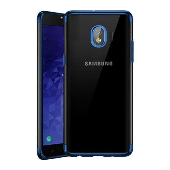 Zore Galaxy J4 2018 ile Uyumlu Glitter Silikon Kılıf Mavi