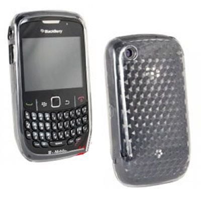 BlackBerry 9300 3G ile Uyumlu Şeffaf Silikon Kılıf Siyah