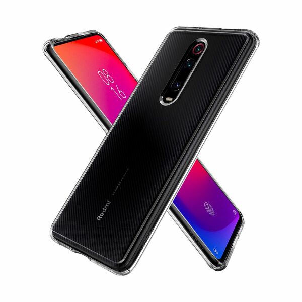 Spigen Mi 9T/Mi 9T Pro ile Uyumlu Kılıf Ultra Hybrid Crystal Clear