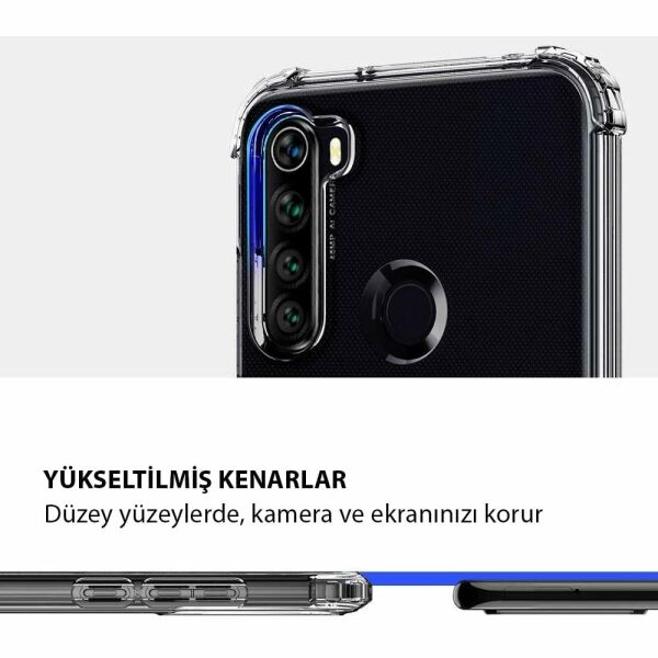 Spigen Redmi Note 8 ile Uyumlu Kılıf Crystal Shell Crystal Clear
