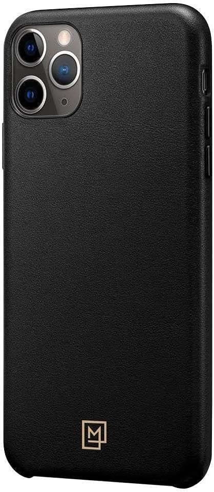 Spigen iPhone 11 Pro ile Uyumlu Kılıf La Manon Câlin Premium Deri Tasarım Chic Black