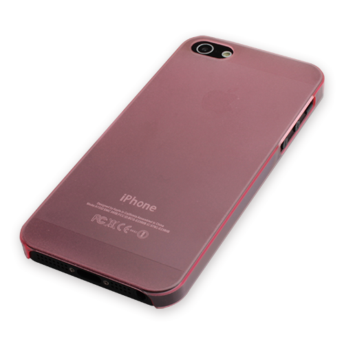 iPhone 5S/5 ile Uyumlu Süper Slim Kılıf Pembe 0.5 mm
