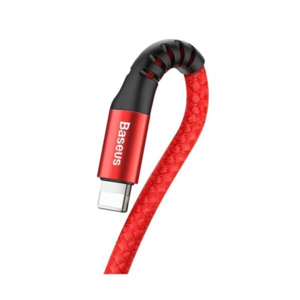 Baseus Fish Eye Spring Lightning Şarj Kablosu Calsr-09 Kırmızı