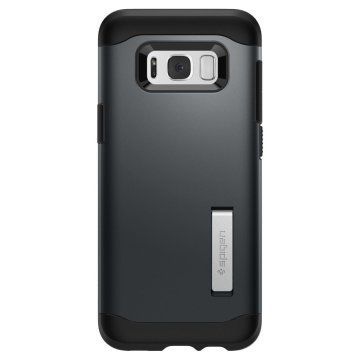 Spigen Galaxy S8 ile Uyumlu Kılıf Slim Armor Metal Slate