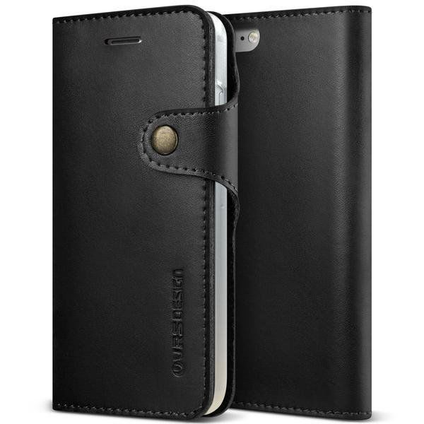 VRS Design iPhone 7 ile Uyumlu Native Diary Series Deri Kılıf Black