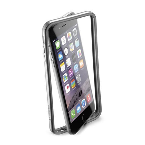 Cellular Line iPhone 6S Plus/6 Plus ile Uyumlu Bumper Satin Kılıf Gri BUMPSATINIPH655D