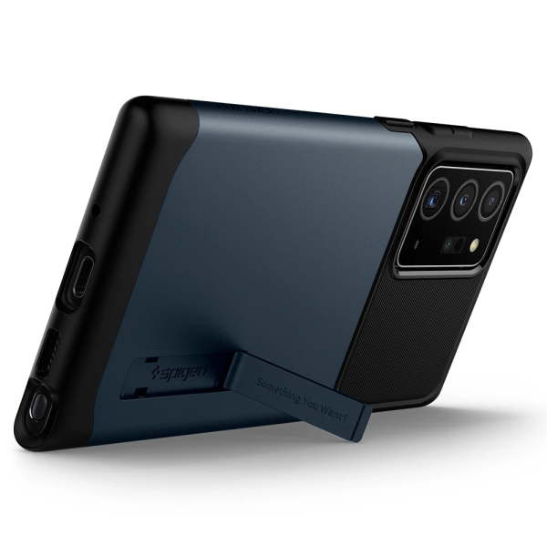 Spigen Galaxy Note 20 Ultra ile Uyumlu Kılıf Slim Armor Metal Slate