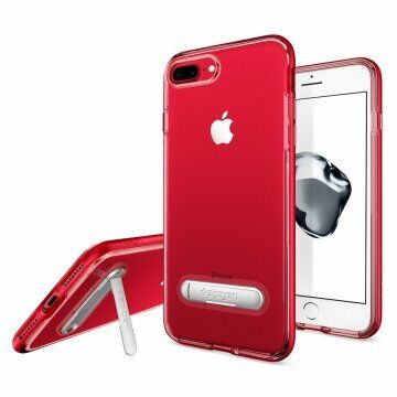 Spigen iPhone 7 Plus / 8 Plus ile Uyumlu Kılıf Crystal Hybrid Crimson Red