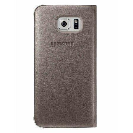 Galaxy S6 ile Uyumlu Flip Wallet (Deri Görünümlü) Altın EF-WG920PFEGWW