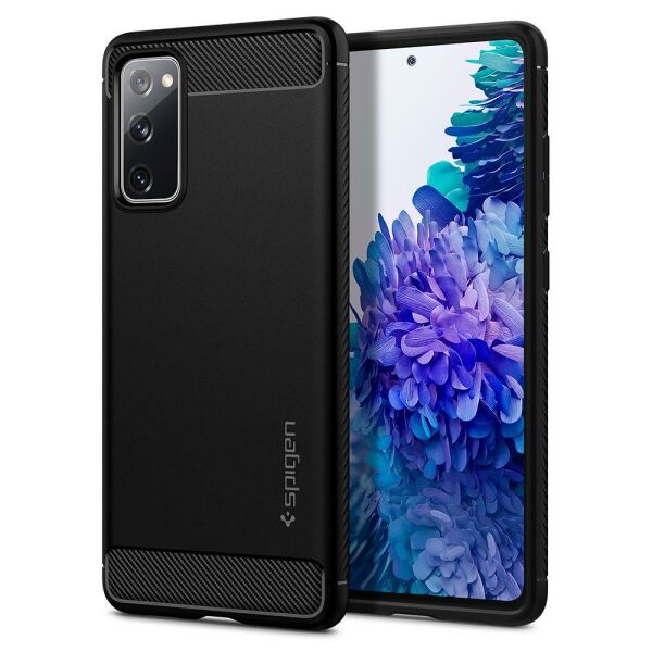 Spigen Galaxy S20 FE ile Uyumlu Kılıf Rugged Armor Matte Black