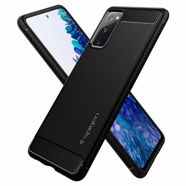 Spigen Galaxy S20 FE ile Uyumlu Kılıf Rugged Armor Matte Black