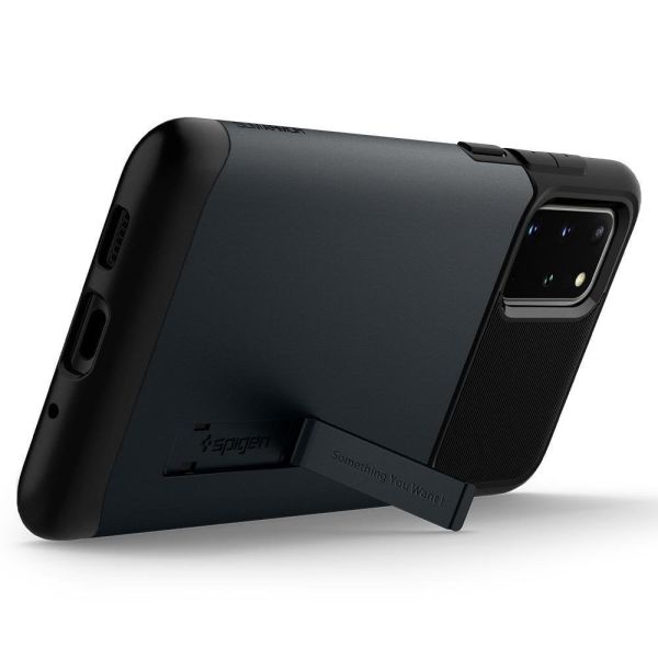 Spigen Galaxy S20 Plus ile Uyumlu Kılıf Slim Armor Metal Slate