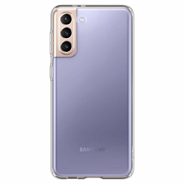Spigen Galaxy S21 Plus ile Uyumlu Kılıf Liquid Crystal 4 Tarafı Tam Koruma Crystal Clear