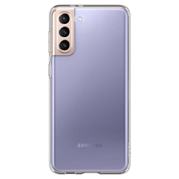Spigen Galaxy S21 Plus ile Uyumlu Kılıf Liquid Crystal 4 Tarafı Tam Koruma Crystal Clear