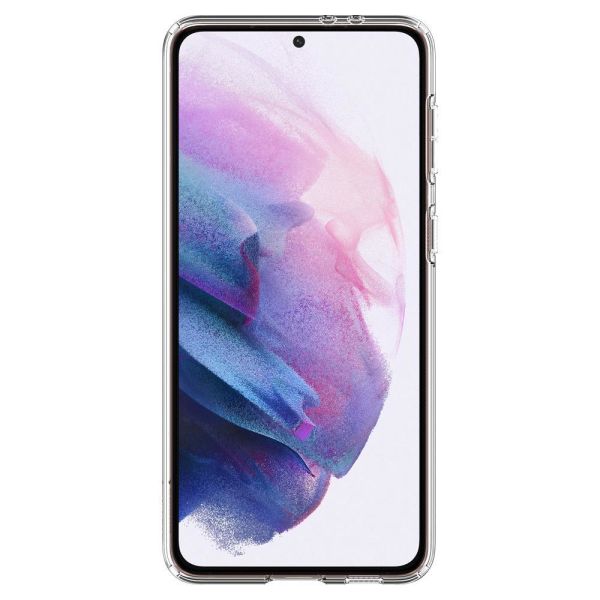 Spigen Galaxy S21 Plus ile Uyumlu Kılıf Liquid Crystal 4 Tarafı Tam Koruma Crystal Clear